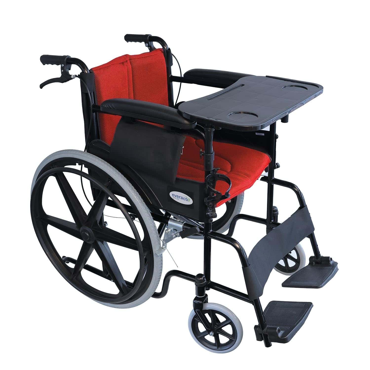 Everactiv Premium Foldable Wheelchair Multipurpose Tray | Red