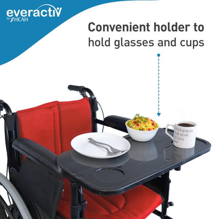 Everactiv Premium Foldable Wheelchair Multipurpose Tray | Red