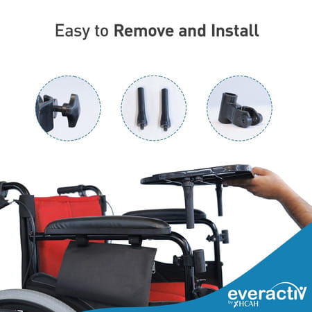Everactiv Premium Foldable Wheelchair Multipurpose Tray | Red