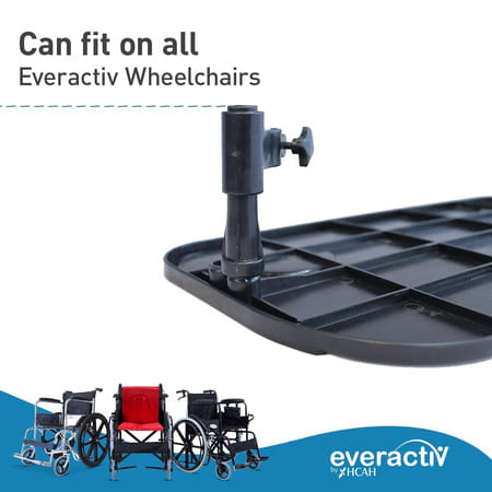 Everactiv Premium Foldable Wheelchair Multipurpose Tray | Red