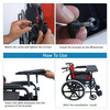 Everactiv Premium Foldable Wheelchair Multipurpose Tray | Red