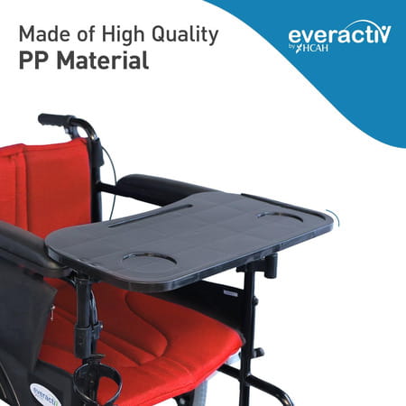 Everactiv Premium Foldable Wheelchair Multipurpose Tray | Red