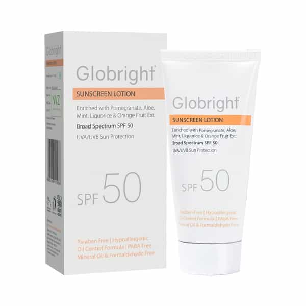 Globright Sunscreen Lotion (Spf 50) 50 Ml | With Aloe Vera | Uva & Uvb Protection (Pack Of 4)