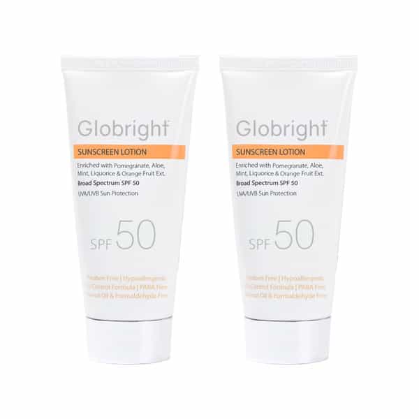 Globright Sunscreen Lotion (Spf 50) 50 Ml | With Aloe Vera | Uva & Uvb Protection (Pack Of 4)