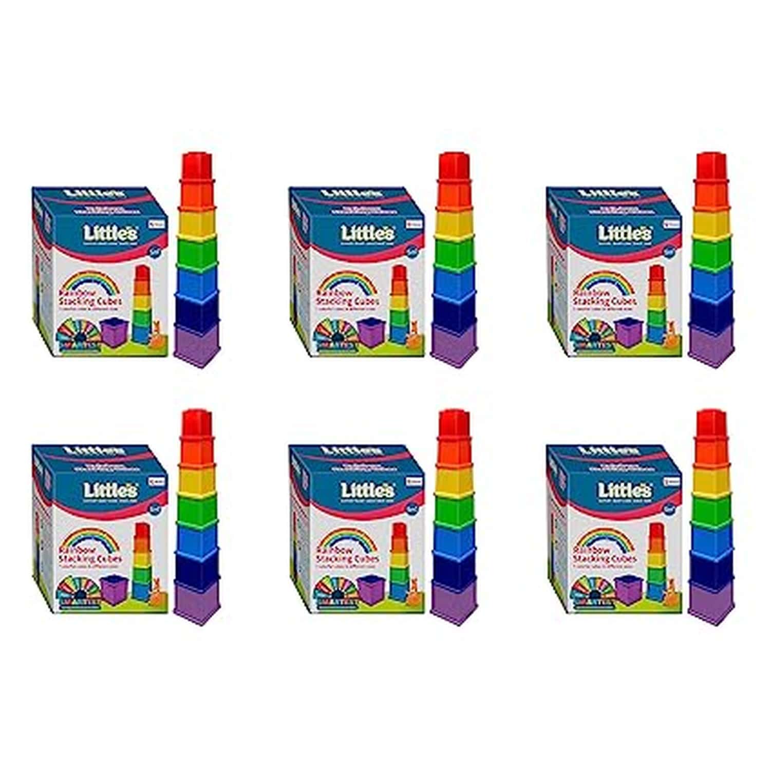 Littles Rainbow Stacking Cubes I Activity Toy For Babies - Pack Of 10