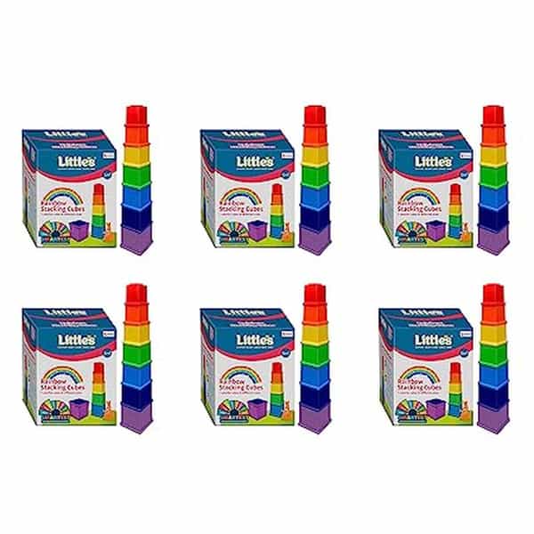 Littles Rainbow Stacking Cubes I Activity Toy For Babies - Pack Of 10