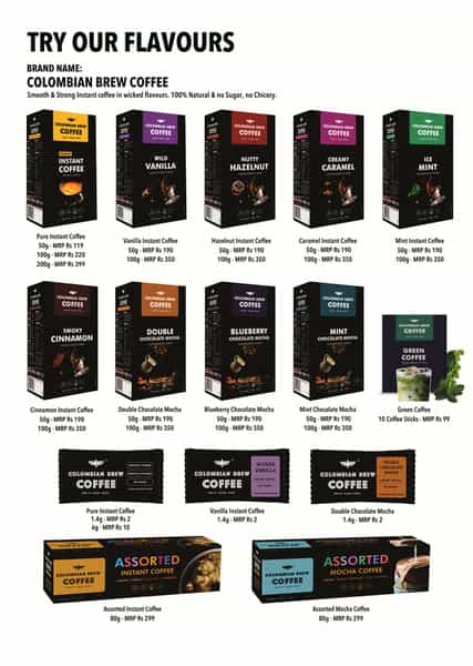 Colombian Brew Coffee Green Coffee Hot & Cold Brew 10 Sticks