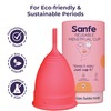 Sanfe Reusable Menstrual Cup With No Rashes Leakage Or Odor - Premium Design For Women - Small