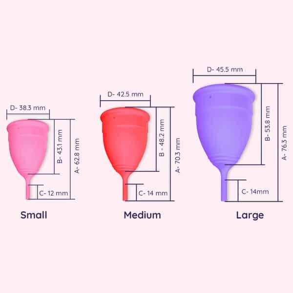 Sanfe Reusable Menstrual Cup With No Rashes Leakage Or Odor - Premium Design For Women - Small