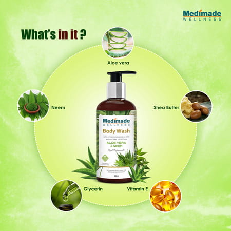 Medimade Aloevera And Neem Body Wash - 300 Ml