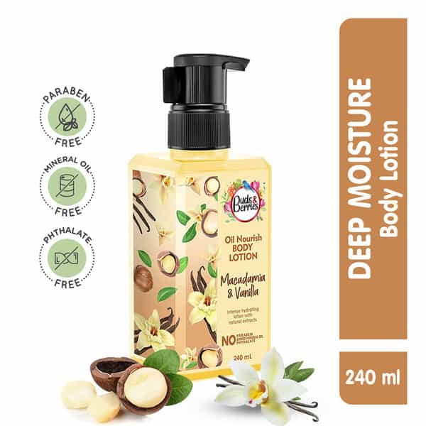 Buds & Berries Oil Nourish Light Body Lotion With Macadamia And Vanilla Extracts (240 Ml)