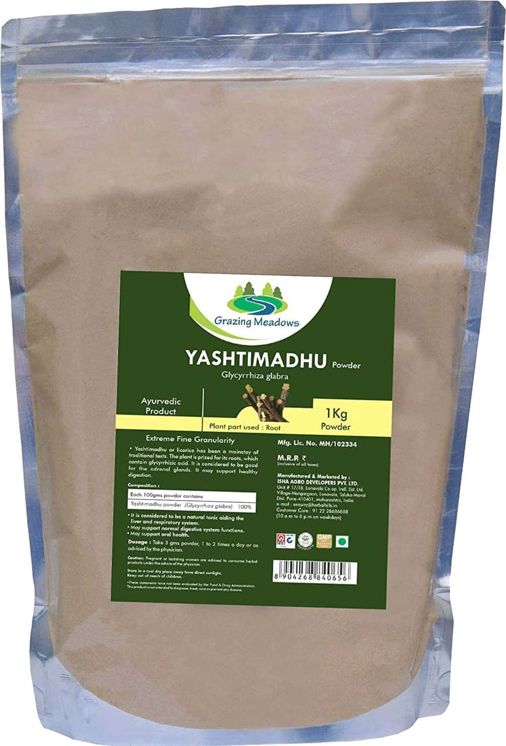 Grazing Meadows Yashtimadhu Powder - 1 Kg (Pack Of 5)