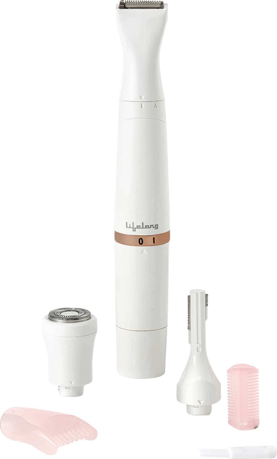 Lifelong Llpcw30 Rechargeable Eyebrow Underarms And Bikini Trimmer (White) - 1 Hour Runtime