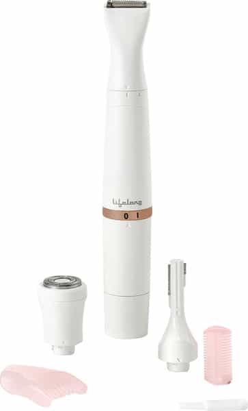 Lifelong Llpcw30 Rechargeable Eyebrow Underarms And Bikini Trimmer (White) - 1 Hour Runtime
