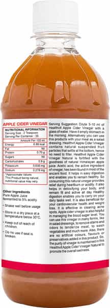 Healthvit Apple Cider Vinegar Bottle Of 500 Ml