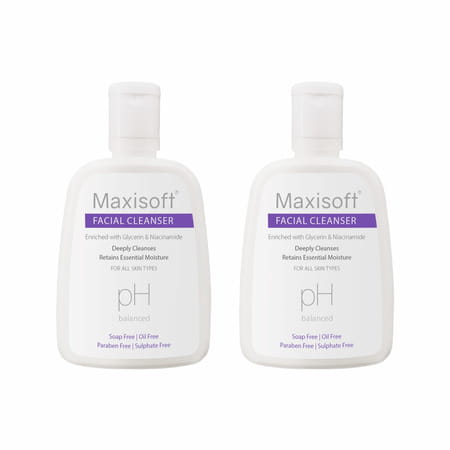 Maxisoft Facial Cleanser All Skin Types|Paraben-Free| Ph Balanced - 125 Ml Of Pack 2
