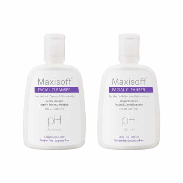 Maxisoft Facial Cleanser All Skin Types|Paraben-Free| Ph Balanced - 125 Ml Of Pack 2