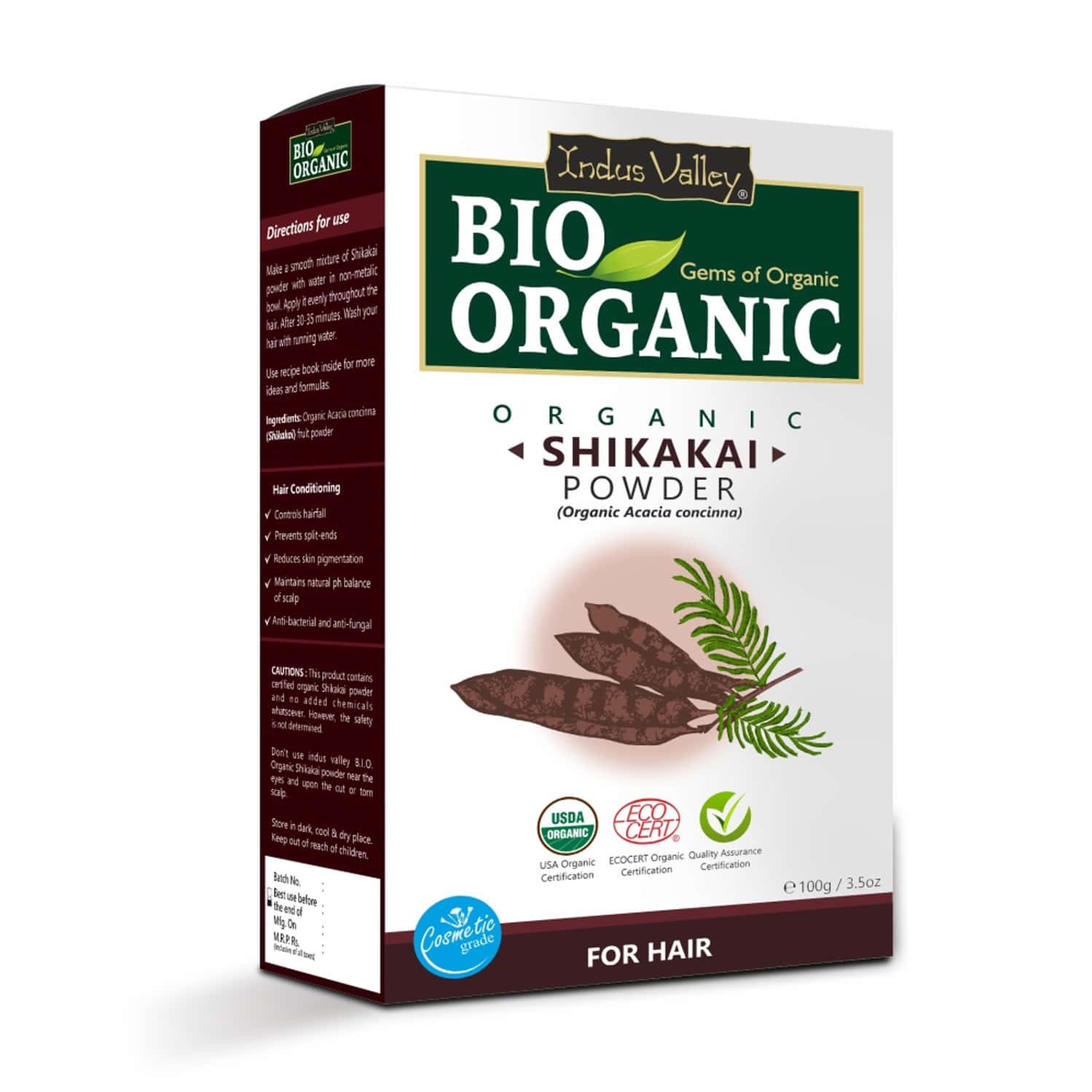 Indus Valley Bio Organic Shikakai Powder For Hair Care - 100g