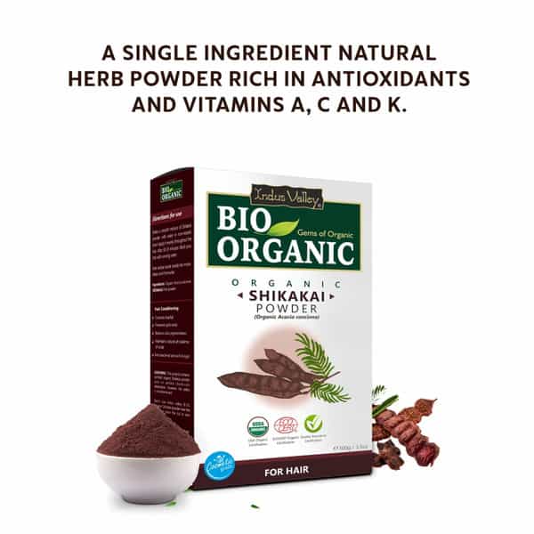 Indus Valley Bio Organic Shikakai Powder For Hair Care - 100G