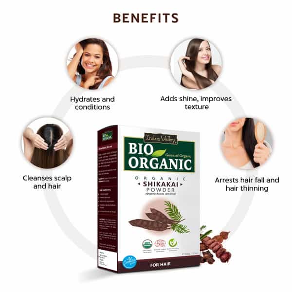 Indus Valley Bio Organic Shikakai Powder For Hair Care - 100G
