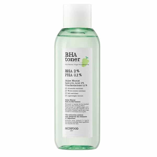 Skinfood Shine Muscat Bha Toner - Gentle Cleansing Men & Women - 200 Ml