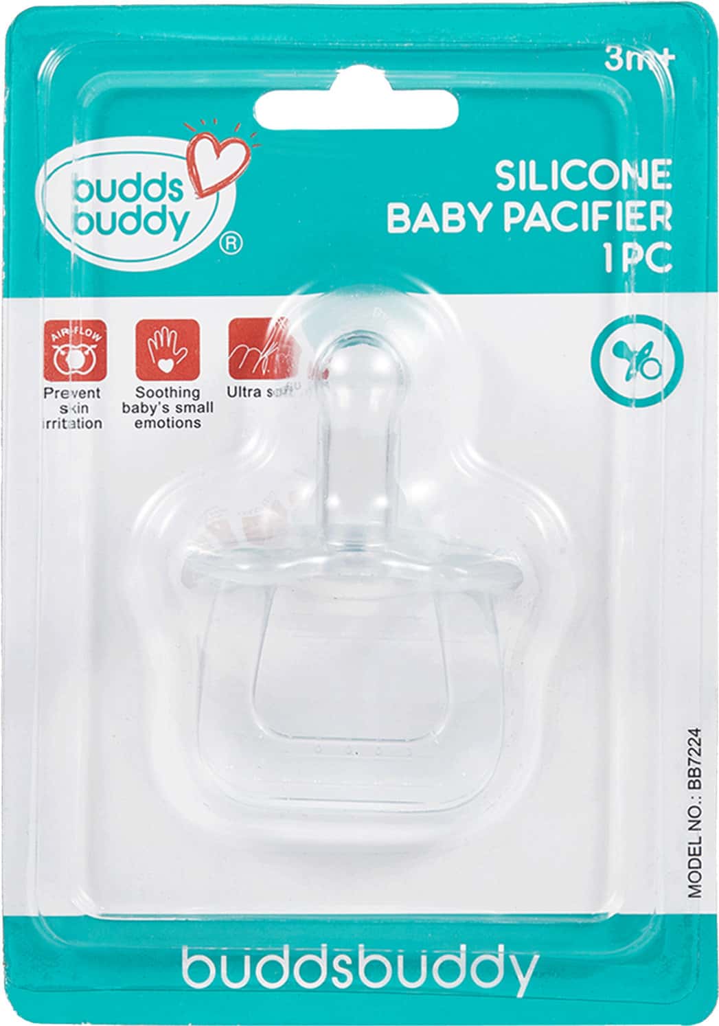 Buy BUDDSBUDDY COMBO OF SILICONE BABY PACIFIER BB7224 Online