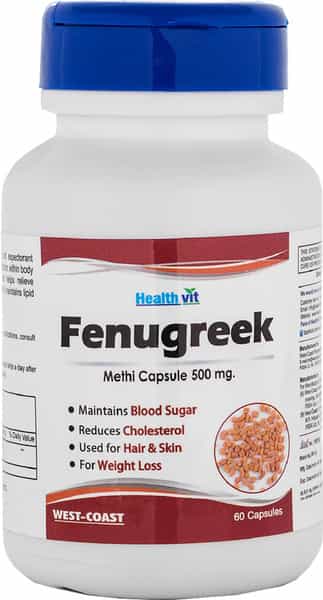Healthvit Ultra Pure Fenugreek Powder 500Mg - 60 Capsules