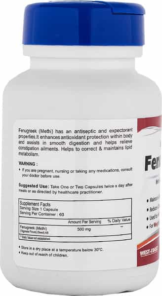 Healthvit Ultra Pure Fenugreek Powder 500Mg - 60 Capsules
