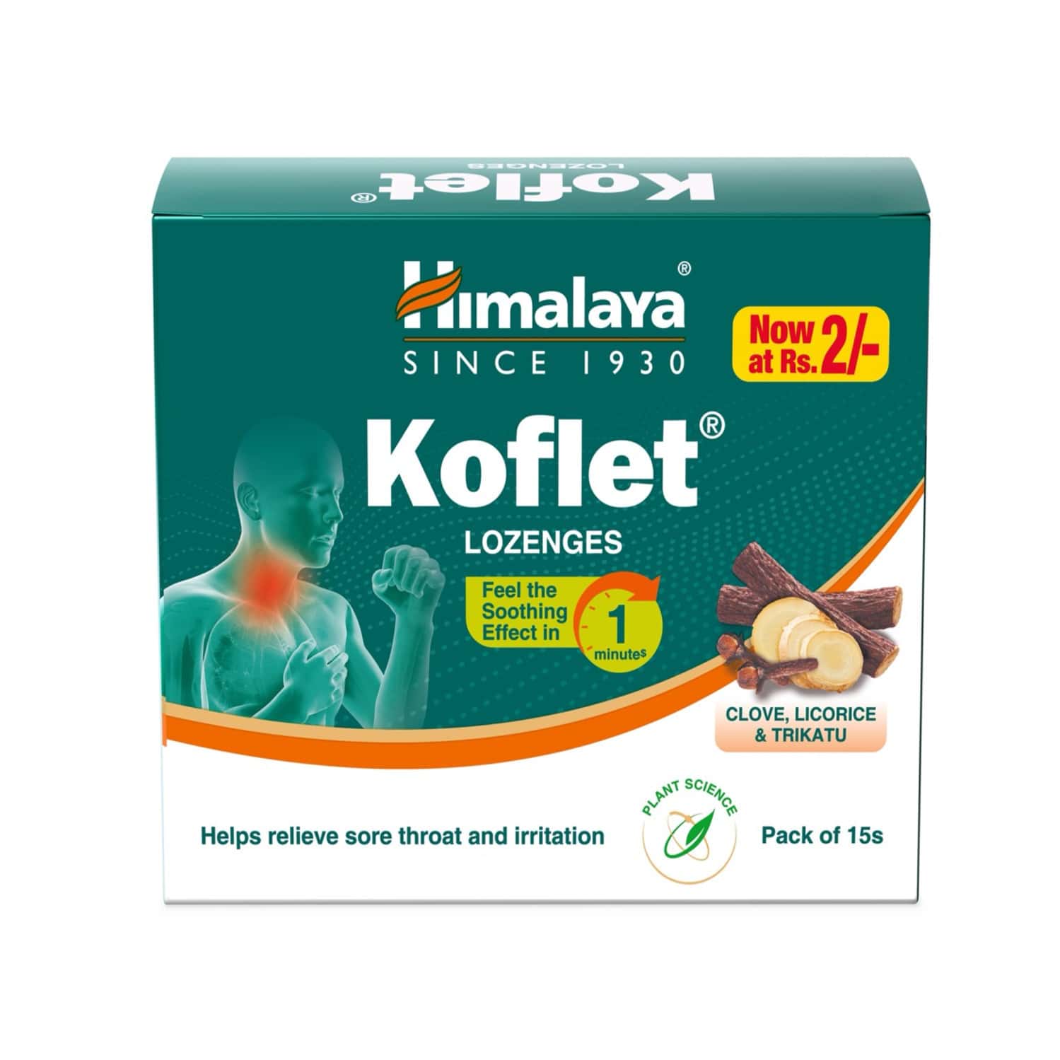 Himalaya Koflet Lozenges | For Sore Throat | Cough Relief | Itching And Irritation| Box | 15 Nos