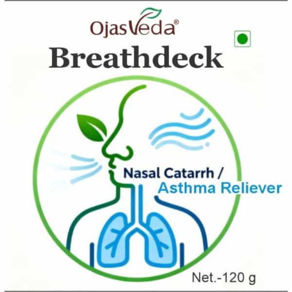 Ojasveda Breathdeck Ayurvedic Herbal Powder For Respiratory Health - 120G