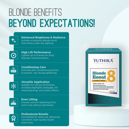 Yuthika Professional Blonder Powder For Hair 60gm Multi Techniques Hair Lightning Powder