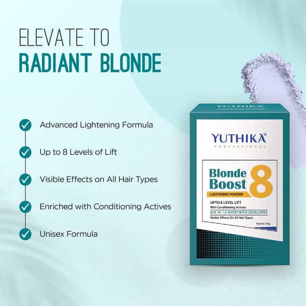 Yuthika Professional Blonder Powder For Hair 60Gm Multi Techniques Hair Lightning Powder