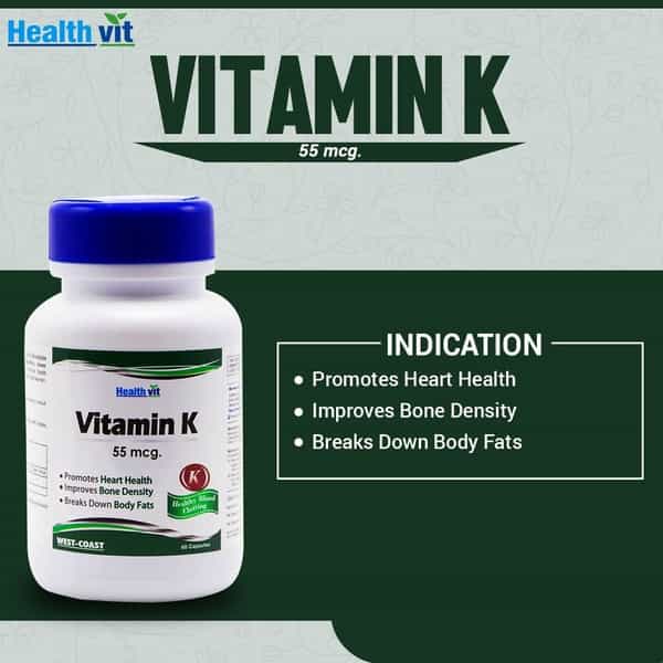 Healthvit Vitamin K 55 Mcg - 60 Capsules