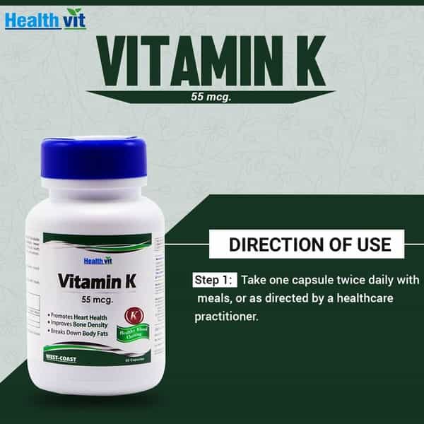 Healthvit Vitamin K 55 Mcg - 60 Capsules