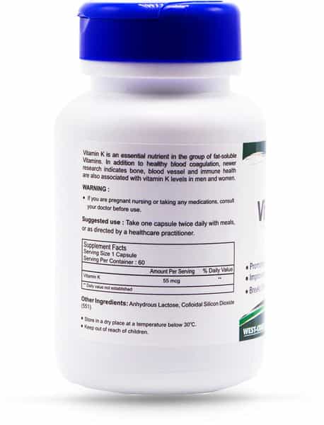 Healthvit Vitamin K 55 Mcg - 60 Capsules