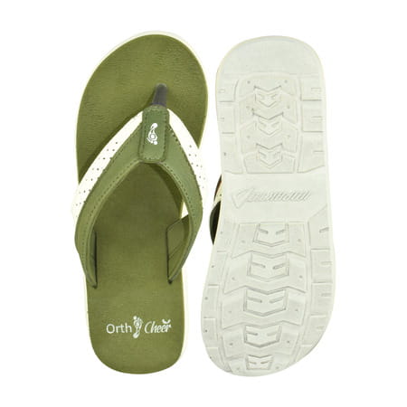 Ortho Cheer Men'S Orthopedic & Diabetic Friendly Casual Slippers | Olive Green | Size 6 -1 Pair