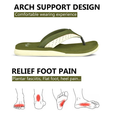 Ortho Cheer Men'S Orthopedic & Diabetic Friendly Casual Slippers | Olive Green | Size 6 -1 Pair