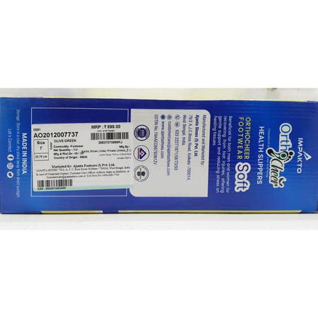 Ortho Cheer Men'S Orthopedic & Diabetic Friendly Casual Slippers | Olive Green | Size 6 -1 Pair