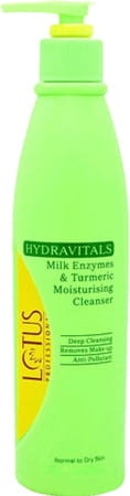 Lotus Professional Hydravitals Milk Enzymes And Turmeric Moisturising Cleanser 250ml