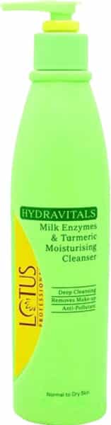 Lotus Professional Hydravitals Milk Enzymes And Turmeric Moisturising Cleanser 250Ml
