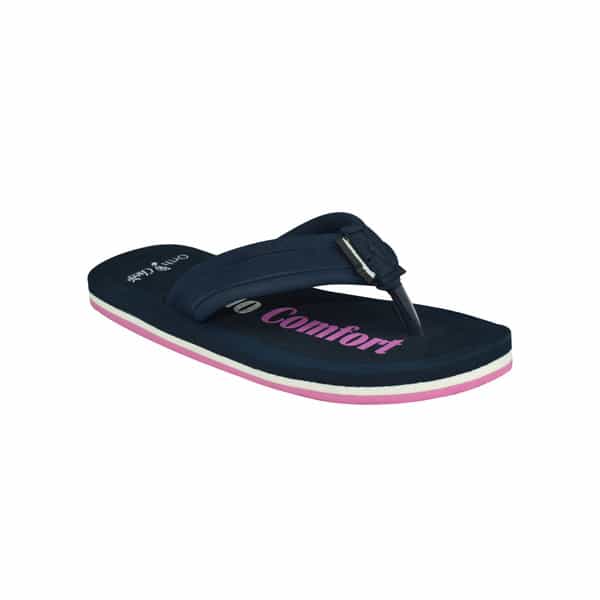 Ortho Cheer Women's Orthopedic And Diabetic Care Super Soft Slippers | Navy Blue | Size 8 -1 Pair