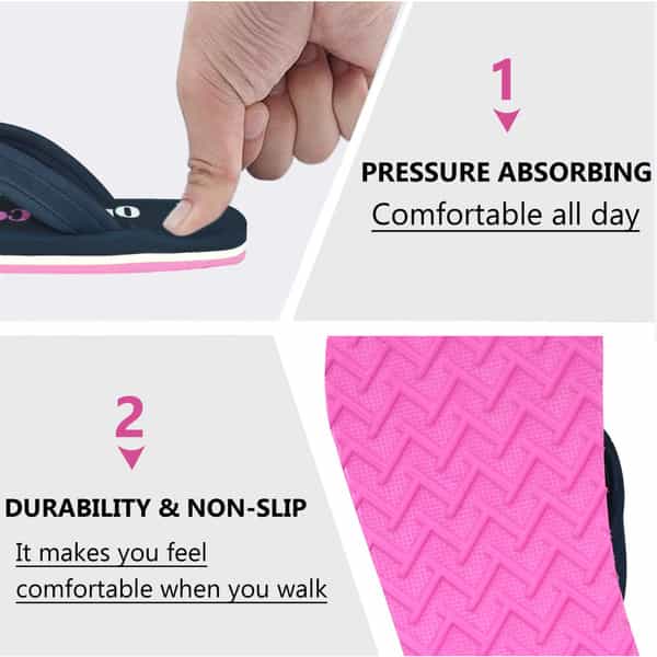 Ortho Cheer Women's Orthopedic And Diabetic Care Super Soft Slippers | Navy Blue | Size 8 -1 Pair