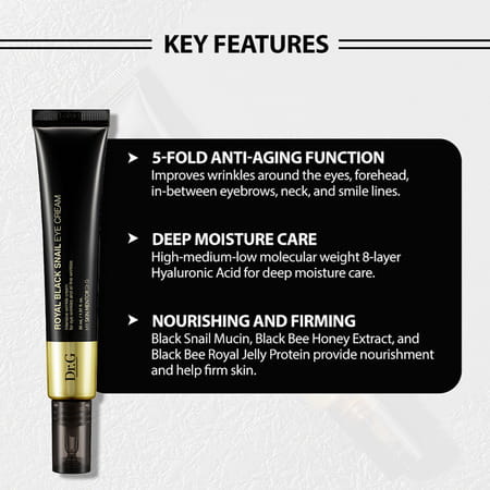 Dr.G Royal Black Snail Eye Cream - Advanced Skincare Treatment - Enriched With Black Snail - 30ml