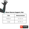 Besafe Forever Elbow Sleeves/ Support/ Guard/ Compression Socks Pair | Black | M