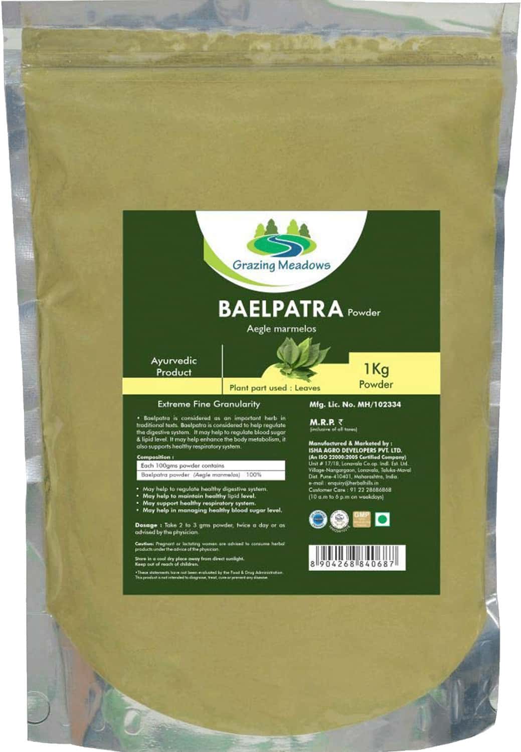Grazing Meadows Baelpatra Powder - 1 Kg