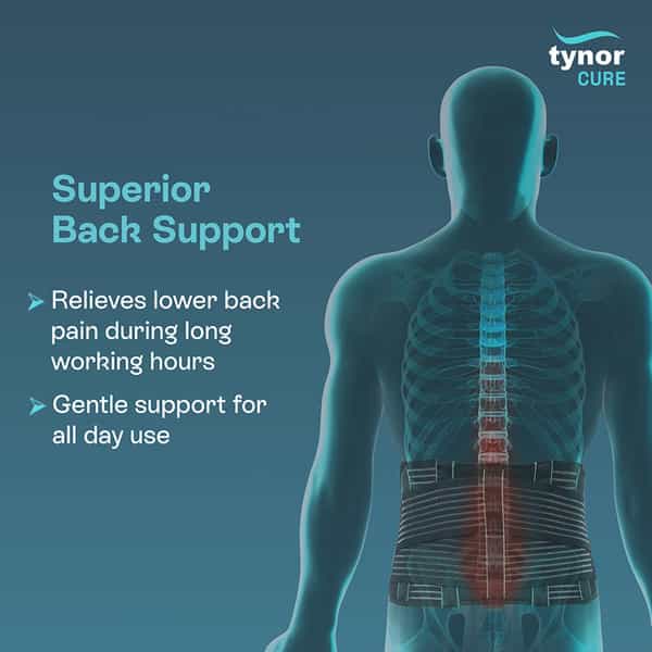 Tynor Back Support Belt Black Large 1 Unit