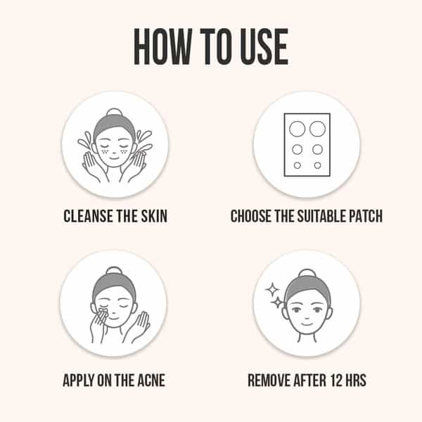 Furr By Pee Safe Hydrocolloid Acne Relief Patches | Reduces Acne And Blemishes | 30 Patches | Peach