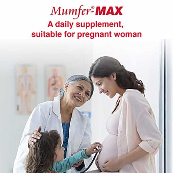 Mumfer Max |30 Tablets |Iron Folic Acid Supplement Pack Of 2 (2 X 15 Tablets)