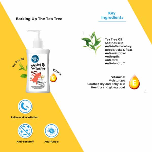 Captain Zack Barking Up The Tea Tree Anti-Fungal Anti-Bacterial & Anti-Dandruff Dog Shampoo 500Ml