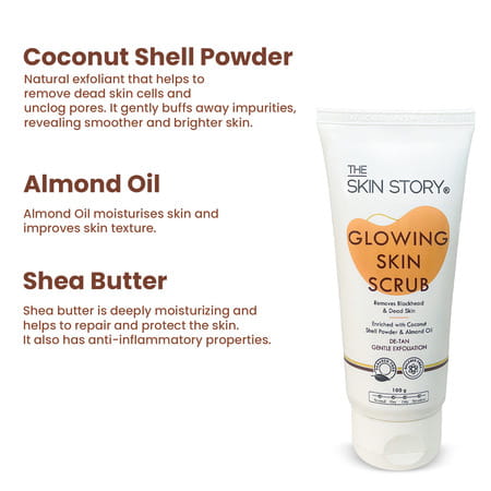 The Skin Story Glowing Skin Scrub With Almond Oil 100G